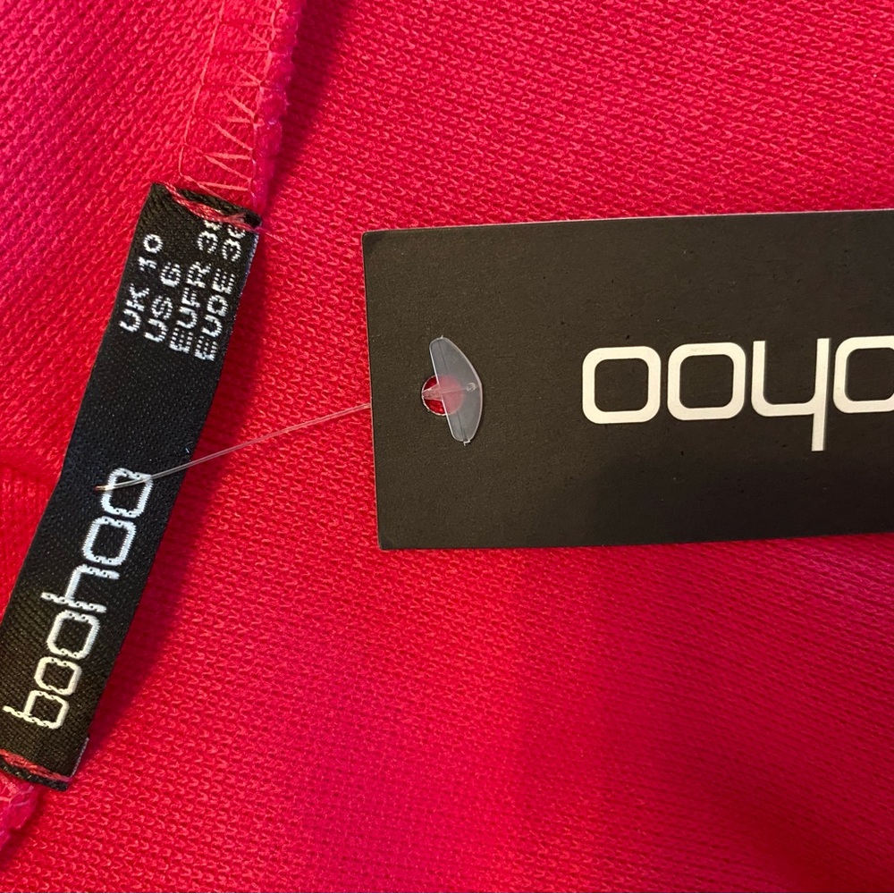 Boohoo Hot Pink Long Trench Coat - Picture 4 of 9